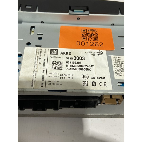 Radio Com Bluetooth Original Gm Onix E Prisma 2018/2019