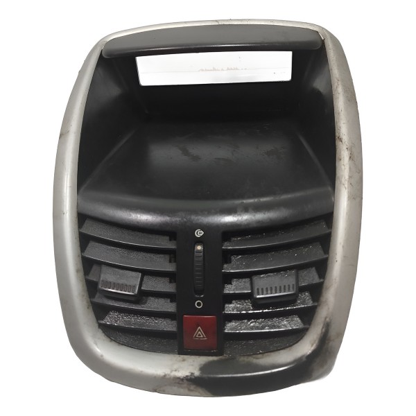 Moldura Do Painel Central Com Botão Do Alerta Peugeot 207 (u