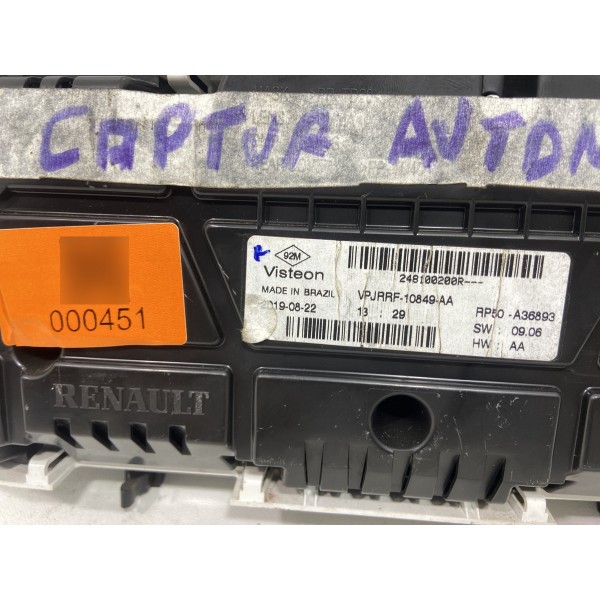 Painel Instrumentos Renault Captur 2017 2020 2022 Original