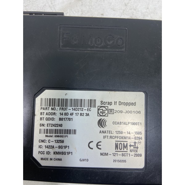 Modulo Central Bluetooth Ford Ka 2015 2016