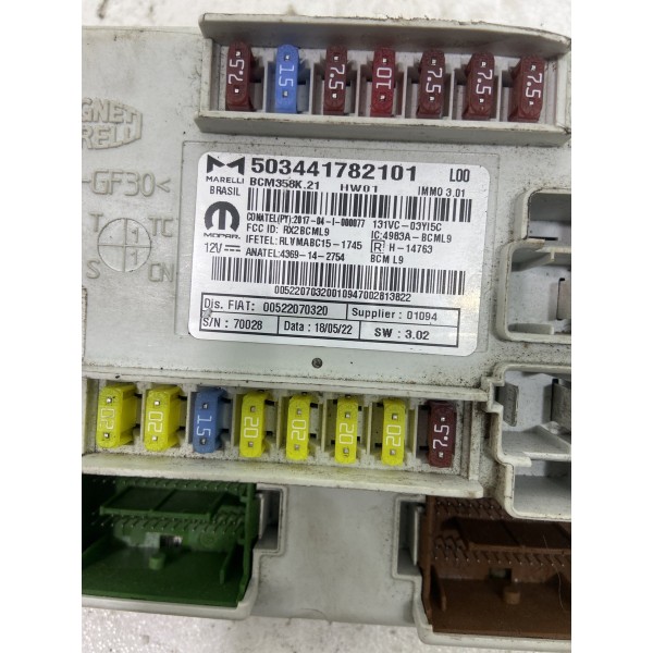 Caixa Fusiveis Fiat Argo Cronos 503441782101 Magneti Marelli