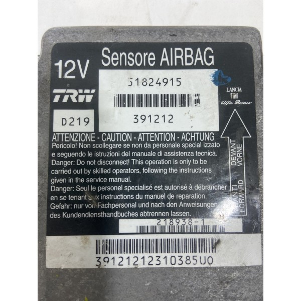 Modulo Airbag Fiat Idea 51824915 Sem Colisão