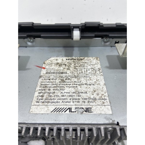 Rádio Original Com Moldura Usb Alerta Honda Fit 2015 (mr)ok